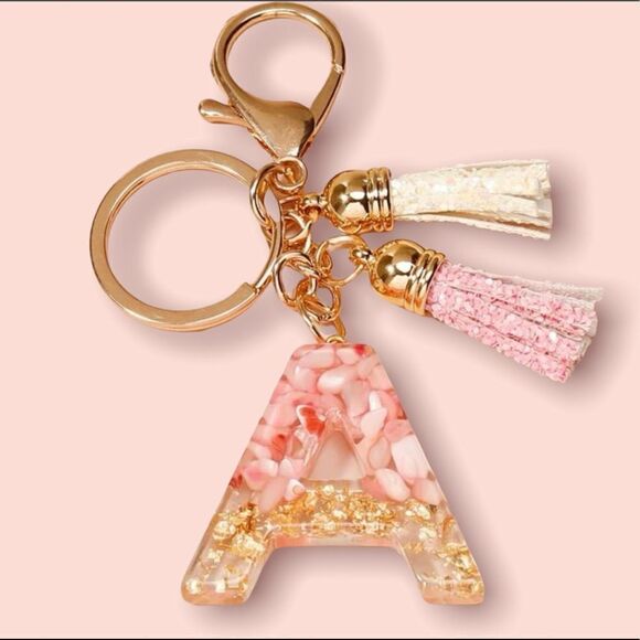3/$25❗️Boho Letter “A” Charm Keychain - Picture 3 of 3